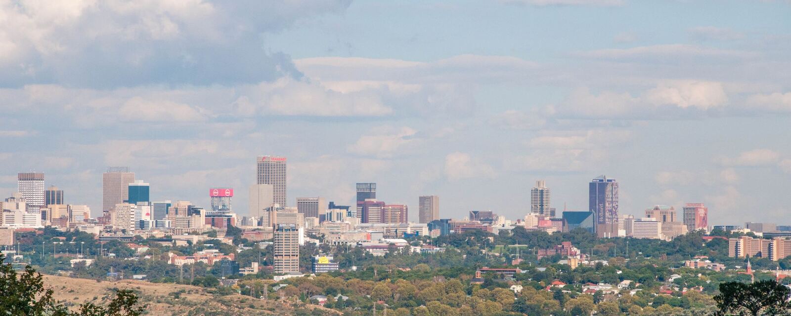 The Johannesburg skyline from the northern suburbs